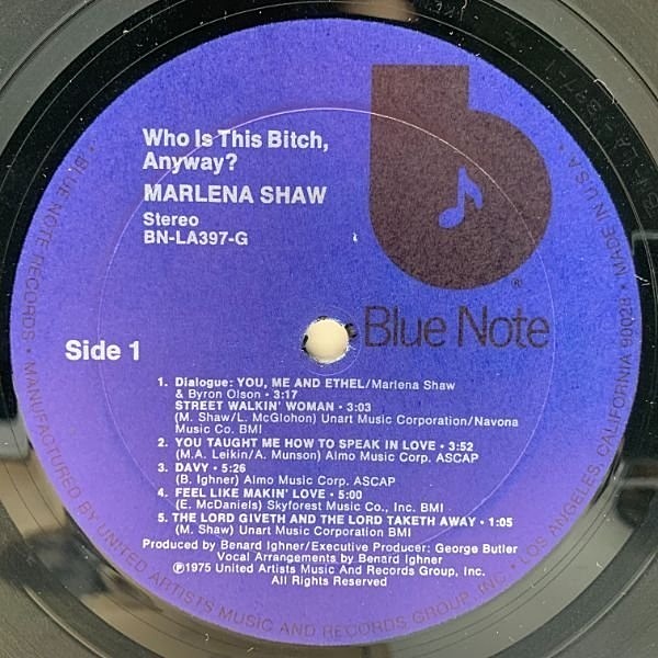 MARLENA SHAW / Who Is This Bitch, Anyway? (LP) / Blue Note