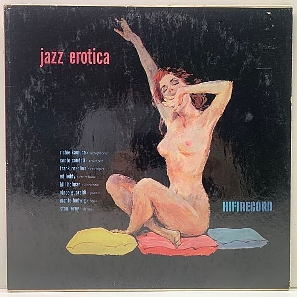レコードメイン画像：女性ヌード画1stカヴァー 完全オリジナル MONO 深溝 RICHIE KAMUCA, BILL HOLMAN Jazz Erotica ('57 HiFi) CONTE CANDOLI, VINCE GUARALDI