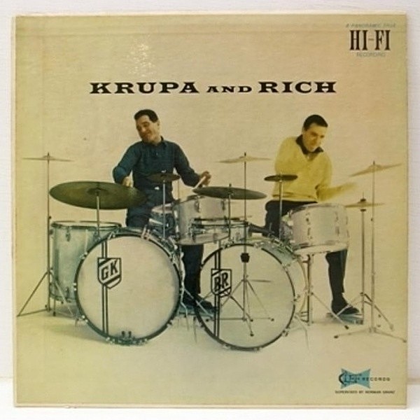 レコードメイン画像：美品 1st Clef 米オリジナル GENE KRUPA And BUDDY RICH (MG C-684) Roy Eldridge, Flip Phillips, Illinois Jacquet, Oscar Peterson Trio