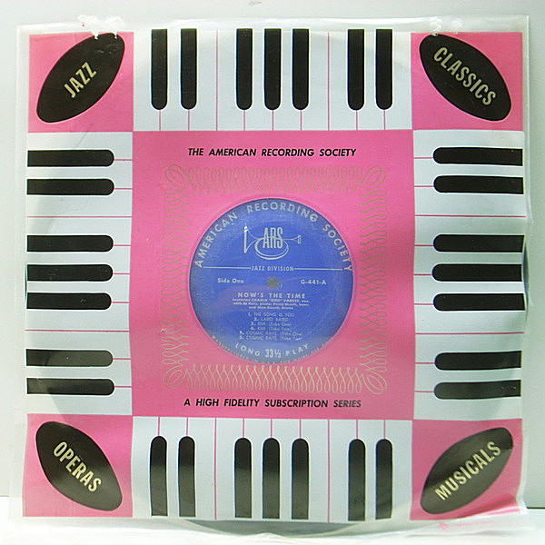 レコードメイン画像：当時通販のみ USオリジナル CHARLIE PARKER Now's The Time (G-441) 貴重なワンホーンカルテット || FLAT 深溝 MONO 