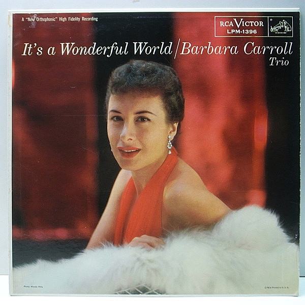 レコードメイン画像：【ピアノトリオ＆歌も絶品です】美品 MONO 初版ニッパー 深溝 USオリジナル BARBARA CARROLL TRIO It's A Wonderful World ('57 RCA)