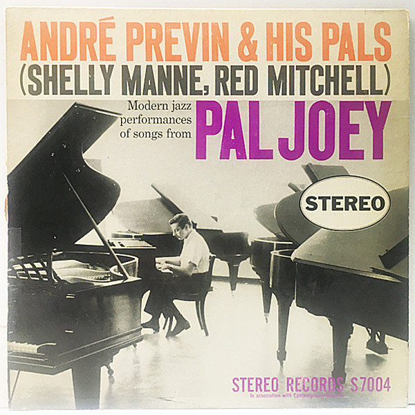 レコードメイン画像：レアな美盤!! Stereo Records 完全オリジナル ANDRE PREVIN Pal Joey (Contemporary S7004) レアな初版ステレオ 白抜きロゴ＆裏2色刷り