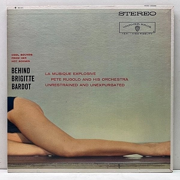 レコードメイン画像：【セクシーな全身画】良好盤!! USオリジナル PETE RUGOLO Behind Brigitte Bardot ('60 Warner) ブリジット・バルドー w/ Jack Sheldon