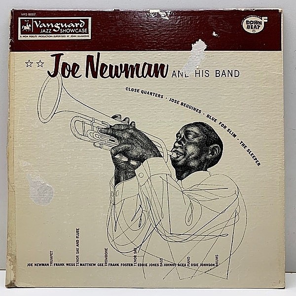 レコードメイン画像：【ジョー・ニューマンの初リーダー作】10吋 USオリジナル JOE NEWMAN And His Band (Vanguard VRS 8007) w/ Frank Wess, Foster
