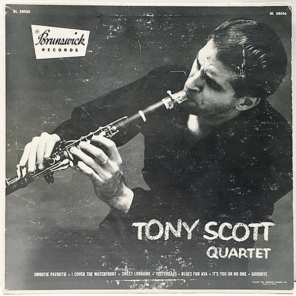 レコードメイン画像：稀少盤 10'' Flat, MONO 深溝 USオリジナル TONY SCOTT QUARTET ('54 Brunswick BL 58056) Dick Katz, Earl May, Osie Johnson