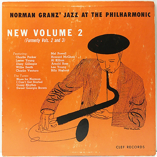 レコードメイン画像：Clef USオリジナル『Norman Granz' Jazz At The Philharmonic Vol. 2』Charlie Parker , Willie Smith, Lester Young | JATP 好セッション