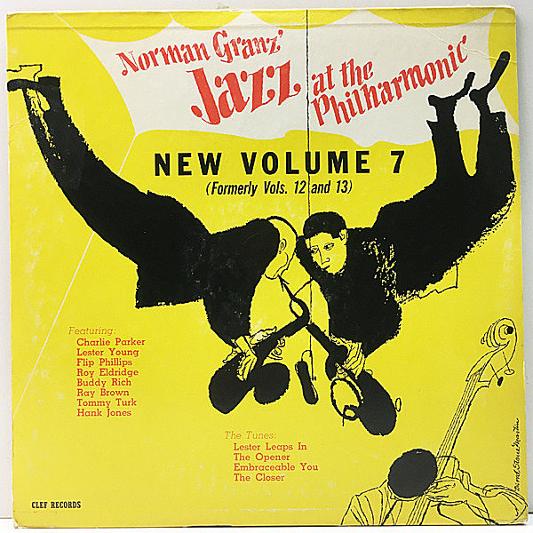 レコードメイン画像：良好品!! USオリジナル『Norman Granz' Jazz At The Philharmonic Vol. 7』Charlie Parker, Lester Young, Hank Jones | JATP 好セッション