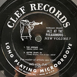 JAZZ AT THE PHILHARMONIC / CHARLIE PARKER / LESTER YOUNG
