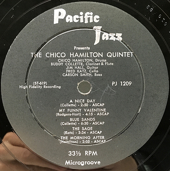 CHICO HAMILTON / Chico Hamilton Quintet (LP) / Pacific Jazz