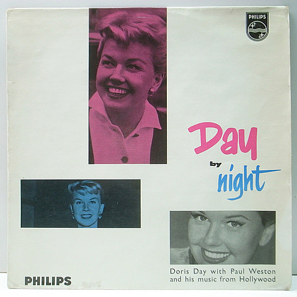 レコードメイン画像：良好!! Diffジャケット MONO UKオリジナル DORIS DAY Day By Night (Philips BBL 7211) 絶品のバラードを歌う癒しの名盤 モノラル 英国 Lp