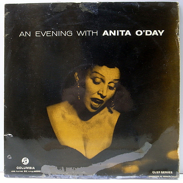 レコードメイン画像：UKオリジナル MONO コーティング仕様 ANITA O'DAY An Evening With ('57 Columbia) Arnold Ross, Jimmy Rowles, Barney Kessel, Tal Farlow