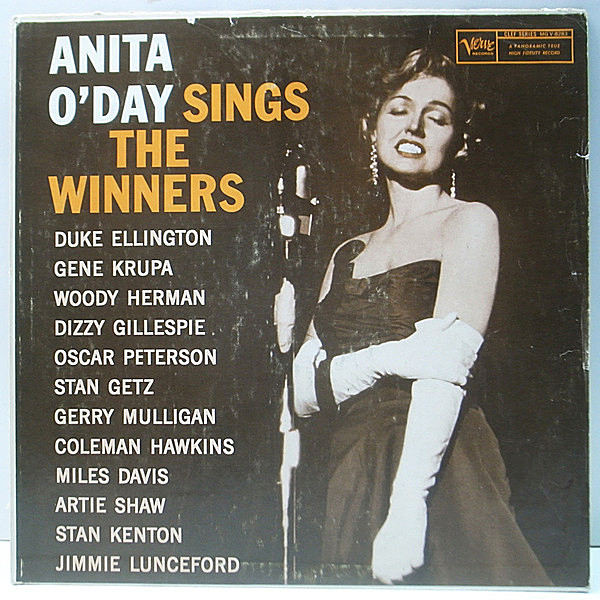 レコードメイン画像：良好盤!! MONO 初版トランペッター 深溝 USオリジナル ANITA O'DAY Sings The Winners (Verve MG V-8283) Richie kamuca, Bill Parkins