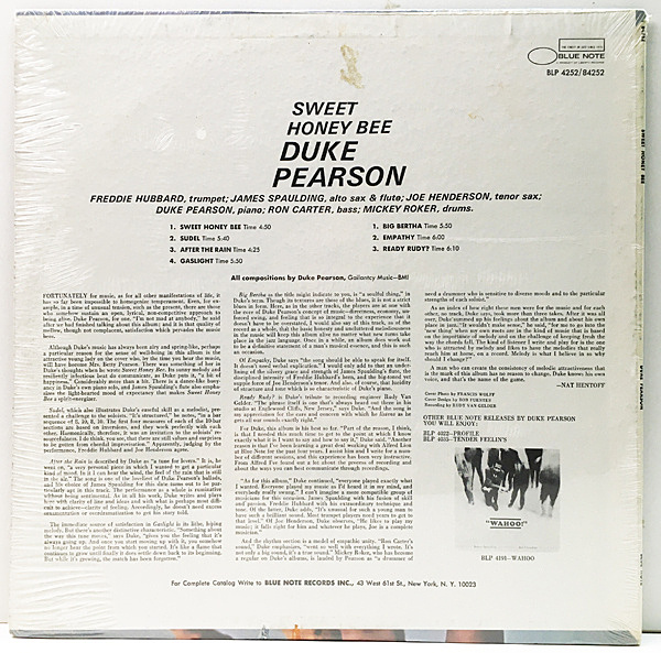 ★ブルーノート★『スウィート・ハニー・ビー』デューク・ピアソンＬＰ DUKE PEARSON / Sweet Honey Bee JAPAN Mini LP BLUE NOTE CD w