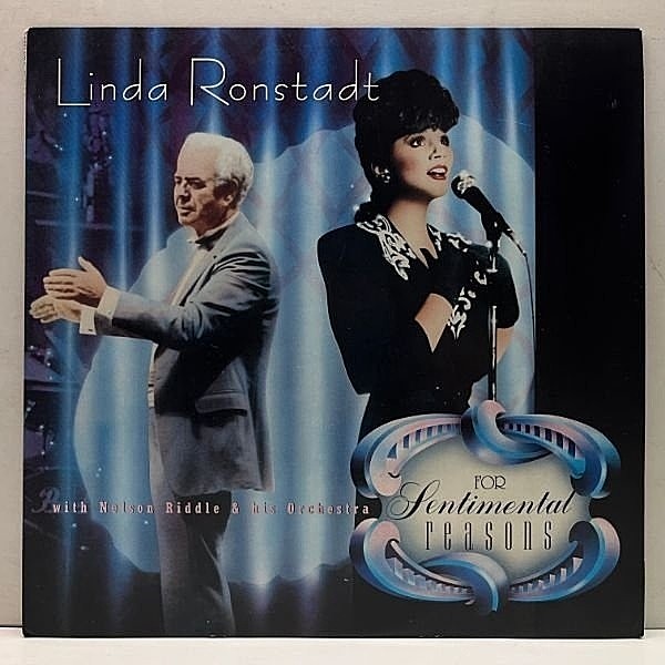 レコードメイン画像：【両面マト1】美品 USオリジナル LINDA RONSTADT For Sentimental Reasons ('86 Asylum) Audiophile 高音質 LP | 3部作で一番見ません