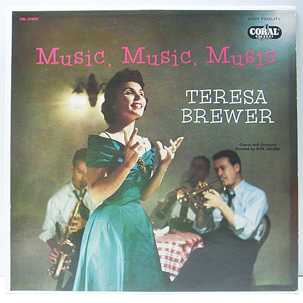 レコードメイン画像：美品!! Flat, MONO 初版マルーン 深溝 USオリジナル TERESA BREWER Music, Music, Music ('57 Coral) テレサ・ブリュワー Lp モノラル