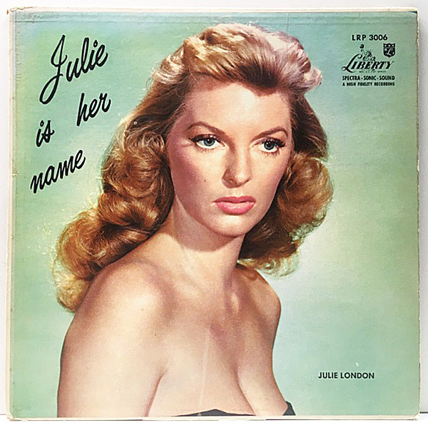 レコードメイン画像：US 完全オリジナル MONO 初版 誤植ラベル JULIE LONDON Julie Is Her Name ('55 Liberty) 写真入り＆コーティング 1stジャケ レア!!