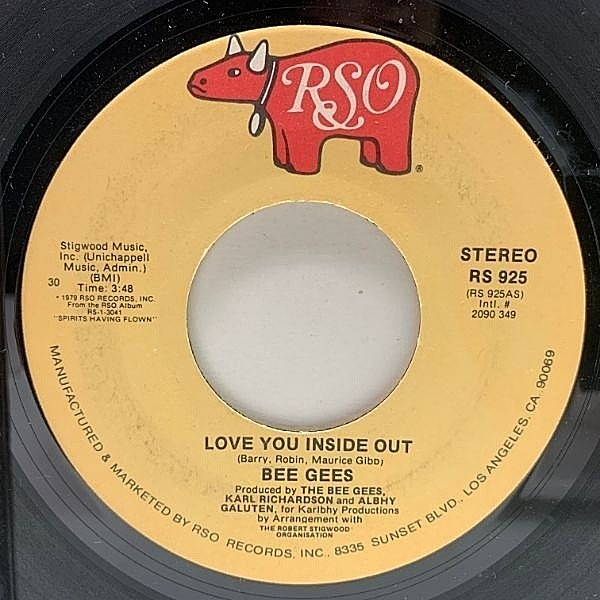 レコードメイン画像：SNOOP DOGGネタ!! 7インチ STERLING刻印 USオリジナル BEE GEES Love You Inside Out / I'm Satisfied ('79 RSO) サンプリング 45's