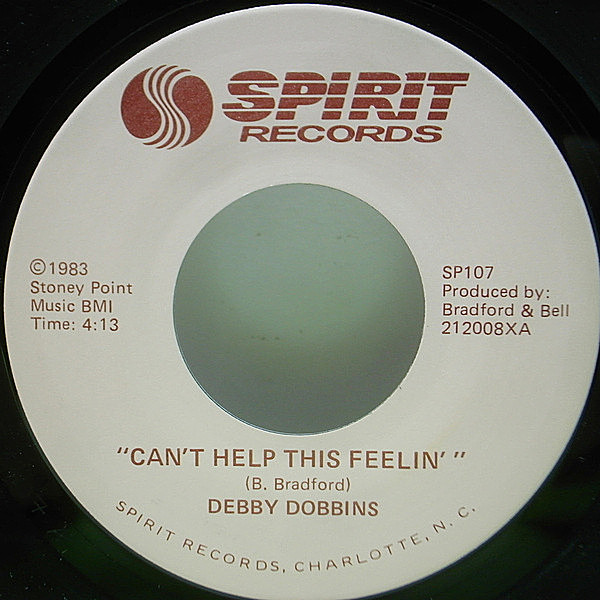 レコードメイン画像：【レア・ブルーアイド・ソウル】美盤!! USオリジナル DEBBY DOBBINS Can't Help This Feelin ('83 Spirit) 自主制作盤 7インチ 45RPM.