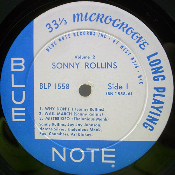 SONNY ROLLINS / Volume 2 (LP) / Blue Note | WAXPEND RECORDS