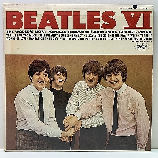 レコードメイン画像：美ジャケ＆美再生【LIZZIE誤植＆曲未決定】MONO 虹ラベ USオリジナル THE BEATLES VI ('65 Capitol) 米 初回 モノラル