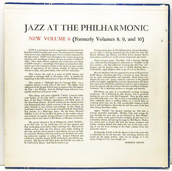 JAZZ AT THE PHILHARMONIC / HOWARD MCGHEE / FLIP PHILLIPS / Norman