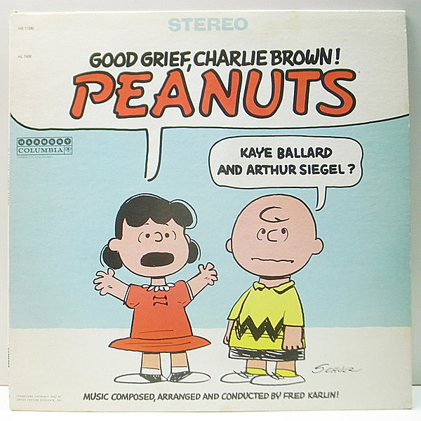 レコードメイン画像：スヌーピー 関連『Good Grief, Charlie Brown! Peanuts』KAYE BALLARD / ARTHUR SIEGEL / FRED KARLIN ～ Spoken Word サントラ Lp
