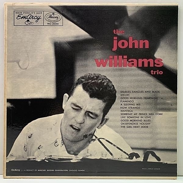 レコードメイン画像：【カゼヒキ無し】良好!! MONO 小ドラ 深溝 USオリジナル JOHN WILLIAMS TRIO ('55 EmArcy MG 36061) コーティング仕様 ピアノトリオ傑作