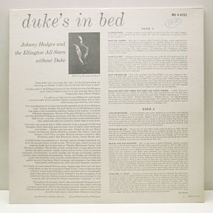 JOHNNY HODGES / Duke's in Bed (LP) / Verve | WAXPEND RECORDS