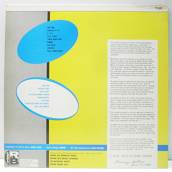 METERS / Second Line Strut (LP) / Charly R&B | WAXPEND RECORDS