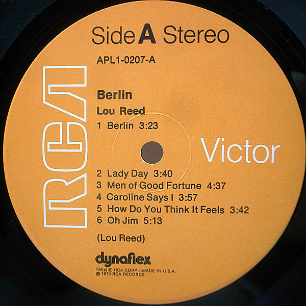 LOU REED / Berlin (LP) / RCA Victor | WAXPEND RECORDS
