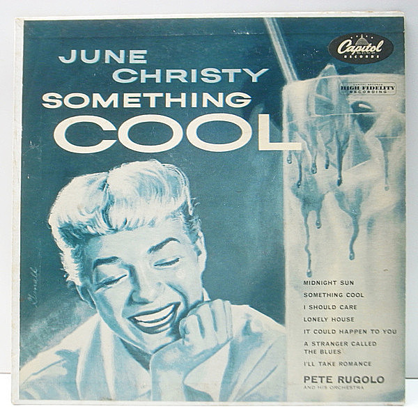 レコードメイン画像：レア!良好盤! 10インチ 原盤 FLAT MONO 初版 リング・パープル US 完全オリジナル JUNE CHRISTY Something Cool (Capitol H-516) 最高傑作