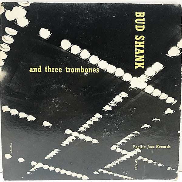 レコードメイン画像：レア!! 4曲入り Ep 原盤 USオリジナル BUD SHANK And Three Trombones (Pacific Jazz EP 4-23) 45回転 ジャケット付きの珍しい7インチ