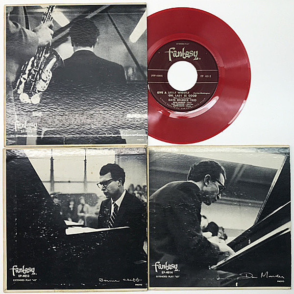 レコードメイン画像：激レア【Epオンリー・モノクロ写真JK／3枚セット】45回転 USオリジナル DAVE BRUBECK Quartet (Fantasy 4012, 4013, 4014) PAUL DESMOND