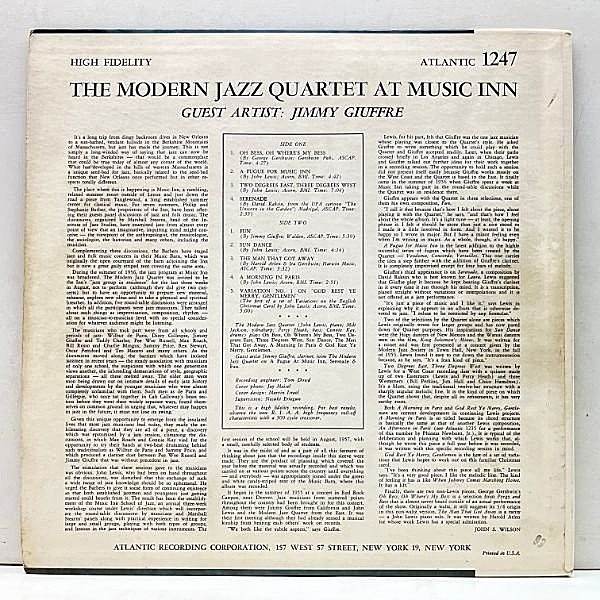 MFSL MJQ At Music Inn Volume 2 高音質 LP 廃盤 The Modern Jazz Quartet Guest Artist: Sonny Rollins – The
