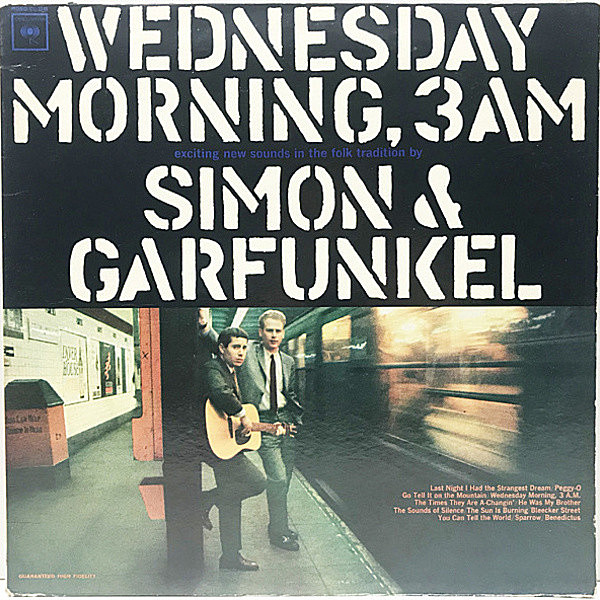 レコードメイン画像：MONO 初版 白抜き 360 2eye USオリジナル SIMON & GARFUNKEL Wednesday Morning, 3 A.M. ('64 Columbia) 水曜の朝 午前3時 1st デビュー作