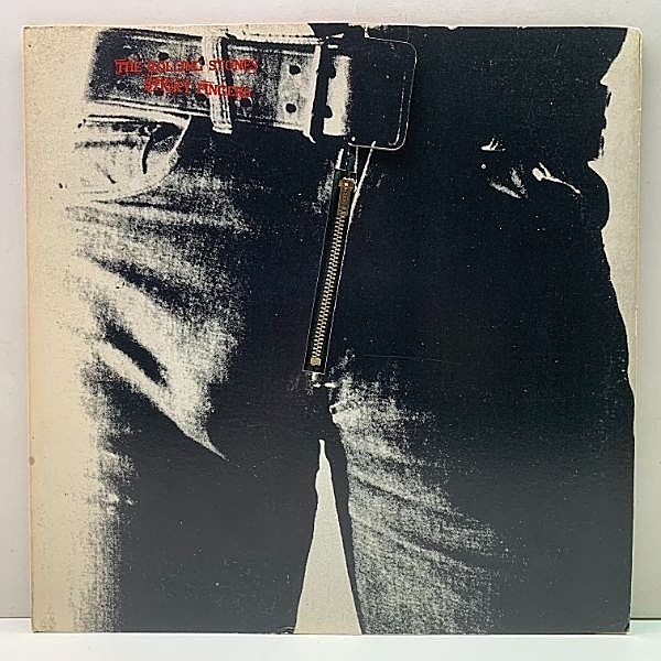 レコードメイン画像：レア 剥がし無し!良好! 初版BROADWAY USオリジナル ROLLING STONES Sticky Fingers (COC 59100) Andy Warhol 特殊 Zipper Cover