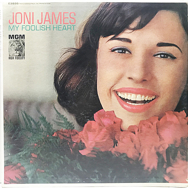 レコードメイン画像：【1stプレスとのナイスな組み合わせ／Diffジャケット】MONO 黄ラベル 深溝 JONI JAMES My Foolish Heart (Joni Sings) MGM E3935 (E3449)