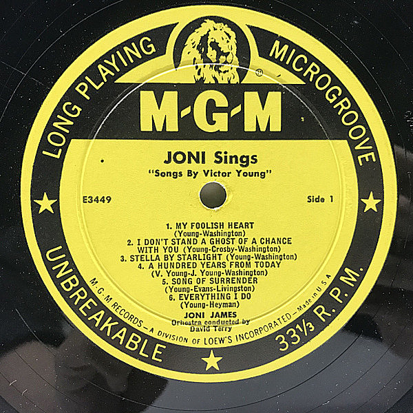 JONI JAMES / My Foolish Heart (Joni Sings) (LP) / MGM