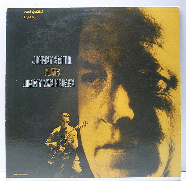 レコードメイン画像：【厚フラット215g】良好品!! FLAT 裏2色刷りMONO 深溝 USオリジナル JOHNNY SMITH Plays Jimmy Van Heusen (Roost) カルテットでの好演