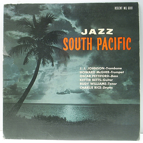 レコードメイン画像：【J.J. Johnson, Howard McGhee】手書きRVG MONO 深溝 USオリジナル『Jazz South Pacific』Keter Betts, Oscar Pettiford ほか 難あり
