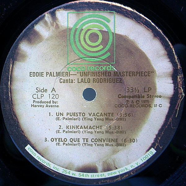 EDDIE PALMIERI / Unfinished Masterpiece (LP) / Coco