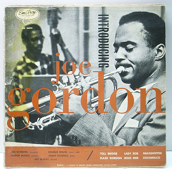 レコードメイン画像：USオリジナル (銀縁, 小ドラマー, 裏青刷) JOE GORDON Introducing (EmArcy MG 36025) Charlie Rouse, Junior Mance, Art Blakey 特価