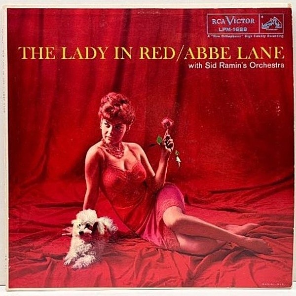 レコードメイン画像：美盤!! MONO 初版ニッパー 銀文字 深溝 USオリジナル ABBE LANE The Lady In Red ('58 RCA Victor) 美人シンガー、アビ・レーン 名作