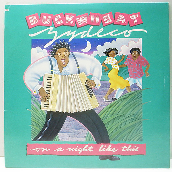 レコードメイン画像：【プロモオンリー写真＋バイオ2種】USオリジナル BUCKWHEAT ZYDECO On A Night Like This ('87 Island) バックウィート・ザディコ Lp