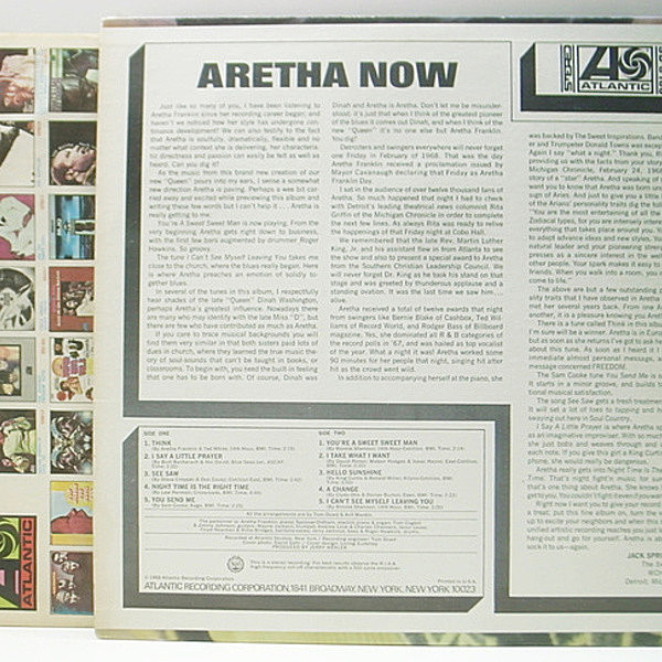 ★超絶完品！シュリンク付、極美盤【USオリジナル/緑青ラベル】アレサ・ナウ ARETHA FRANKLIN / Aretha Now (LP) / Atlantic | WAXPEND RECORDS