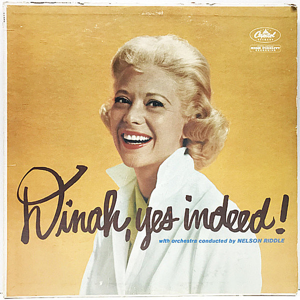 レコードメイン画像：美再生!良盤! MONO 初版 縦線 左ロゴ 虹ツヤ USオリジナル DINAH SHORE Dinah, Yes Indeed! ('59 Capitol) ダイナ・ショア 移籍第一弾 Lp