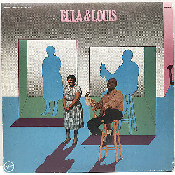 レコードメイン画像：【エラ＆サッチモの競演で送る最っ高の名盤をカップリング】2Lp 美盤!! ELLA FITZGERALD & LOUIS ARMSTRONG Ella And Louis 米 USプレス