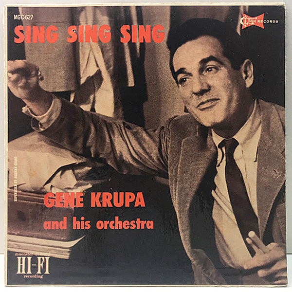 レコードメイン画像：良好品!! 米 Clef MONO 深溝 コーティング仕様 GENE KRUPA Sing, Sing, Sing [The Rocking Mr. Krupa] Eddie Shu, Teddy Napoleon