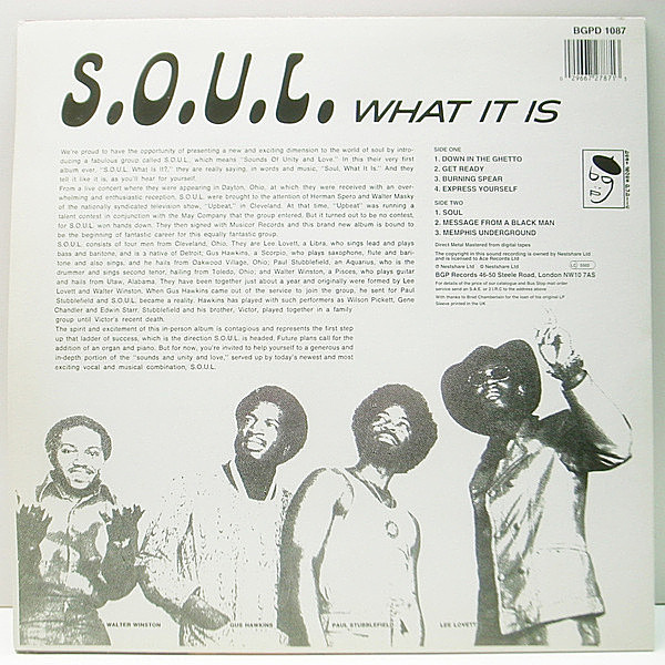 S.O.U.L. / What Is It (LP) / BGP | WAXPEND RECORDS