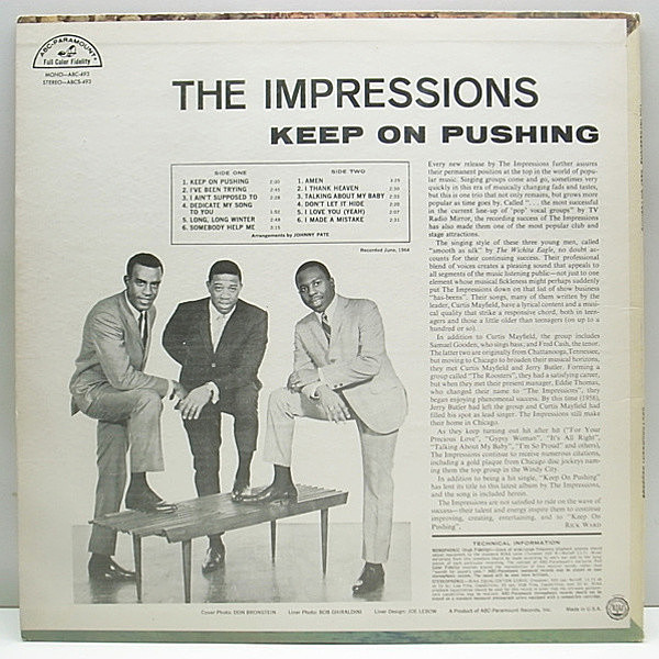 IMPRESSIONS / Keep On Pushing (LP) / ABC | WAXPEND RECORDS